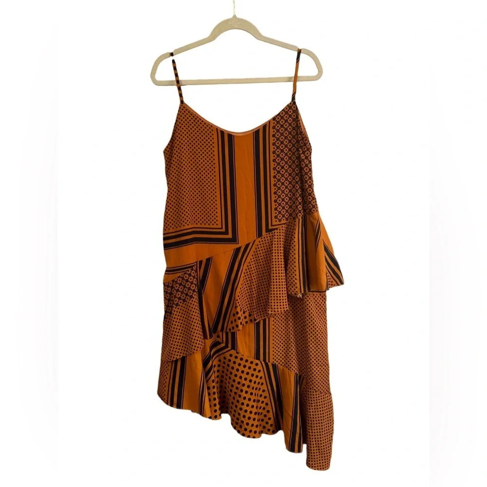 PINKYOTTO RUFFLE ASYMMETRICAL DRESS